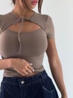 بلوز یقه گرد LYCRA کد 180599 - تصویر 18