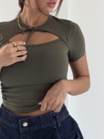 بلوز یقه گرد LYCRA کد 180599 - تصویر 19