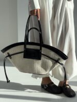 کیف دستی طرحدار حصیری کد 280546 - تصویر 8