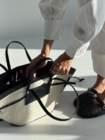 کیف دستی طرحدار حصیری کد 280546 - تصویر 9