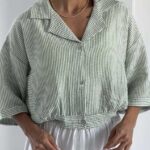 شومیز راه راه کژوال کد 220731