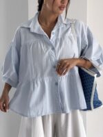 شومیز چین دار اناهیتا کد 220727 - تصویر 9