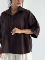 شومیز چین دار اناهیتا کد 220727 - تصویر 20