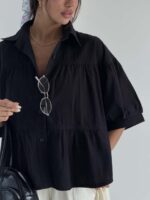 شومیز چین دار اناهیتا کد 220727 - تصویر 30