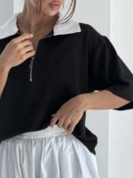 تیشرت نیم زیپ OYSHO کد 180803 - تصویر 6