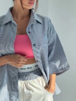 ست شومیز و شلوار راه راه MIU MIU کد 160976 - تصویر 22