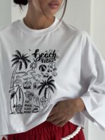 تیشرت نیمتنه BEACH VIBES کد 180811 - تصویر 4