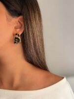 گوشواره مخملی پلنگی کد 310895 - تصویر 3
