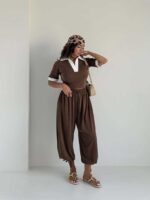 ست تیشرت و شلوار یقه هفت کد 160995 - تصویر 16
