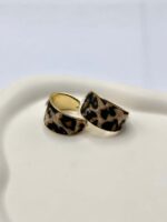 گوشواره مخملی پلنگی کد 310895 - تصویر 2