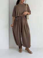 ست تیشرت و شلوار گت دار کد 160997 - تصویر 12