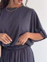 ست تیشرت و شلوار گت دار کد 160997 - تصویر 5