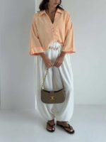 شومیز لینن 5 دکمه کد 220744 - تصویر 4