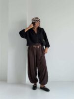 شومیز لینن 5 دکمه کد 220744 - تصویر 33