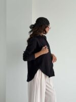 شومیز لینن برش دار کد 220748 - تصویر 34