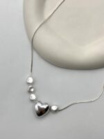 گردنبند مینیمال قلبی کد 310883 - تصویر 2