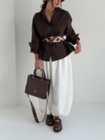 شومیز لینن یقه هفت کد 220743 - تصویر 5