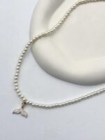 گردنبند مرواریدی دم وال کد 310945 - تصویر 2