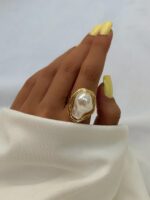 انگشتر تک مروارید کد 310926 - تصویر 4