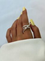 انگشتر ضربدری کد 310927 - تصویر 2