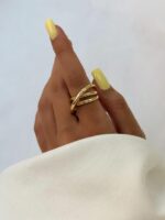 انگشتر ضربدری کد 310927 - تصویر 4