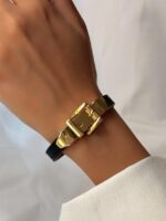 دستبند ساده چرم کد 310978 - تصویر 2