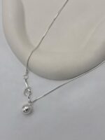گردنبند گره ای تک مروارید کد 310977 - تصویر 2