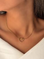 گردنبند تک قلب کد 310957 - تصویر 4