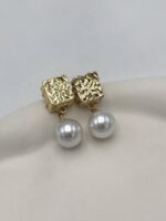 گوشواره چروک تک مروارید کد 310967 - تصویر 4