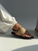 صندل لاانگشتی حصیری کد 141247 - تصویر 2