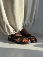 صندل لا انگشتی سگک نعل کد 141332 - تصویر 4