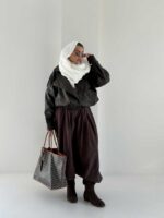 سوییشرت چرم پوست ماری کد 201185 - تصویر 3