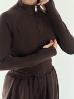 ست بلوز و شلوار نیم زیپ کد 161068 - تصویر 13
