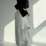 شلوار جین راسته زاپدار کد 102475