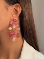 گوشواره سنگی آویزدار کد 311098