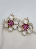 گوشواره مینا کاری گلی کد 311097 - تصویر 3