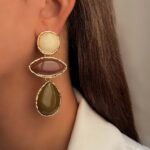 گوشواره سنگی 3 تیکه کد 311100