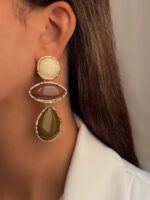 گوشواره سنگی 3 تیکه کد 311100