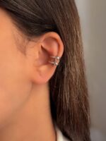 گوشواره ایرکاف نقره ای کد 311078