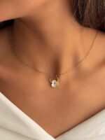 گردنبند طرح گل کد 311075 - تصویر 2