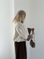 کت بارونی یقه 4 خونه کد 120464 - تصویر 8