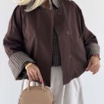 کت بارونی یقه 4 خونه کد 120464