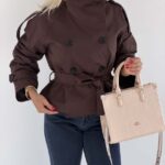 کت بارونی یقه ایستاده کد 120466