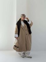 ست کیف و کت بلند راه راه کد 161051 - تصویر 19