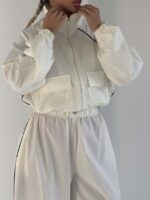 ست سوییشرت و شلوار بارونی نواردار کد 161050