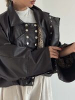 کت چرم 2 تیکه پانچی کد 120463 - تصویر 34
