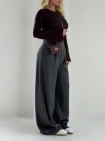 شلوار پارچه ای دانتل QUZU کد 102498 - تصویر 4