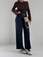 شلوار پارچه ای کمربندی QUZU کد 102497 - تصویر 9