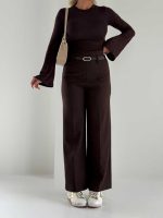 شلوار پارچه ای کمربندی QUZU کد 102497 - تصویر 12