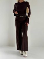 شلوار پارچه ای کمربندی QUZU کد 102497 - تصویر 16